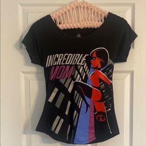 Womens Disney The Incredibles Black Incredible Mom Tee